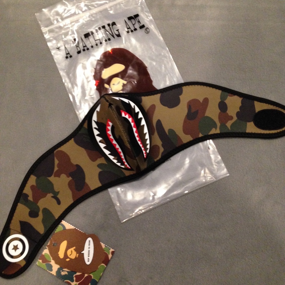 BAPE Neoprene Face Mask Brown Camo A Bathing Ape